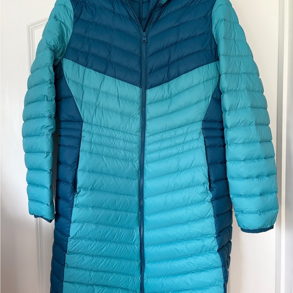 Lands End Women's Teal Puffer Jacket